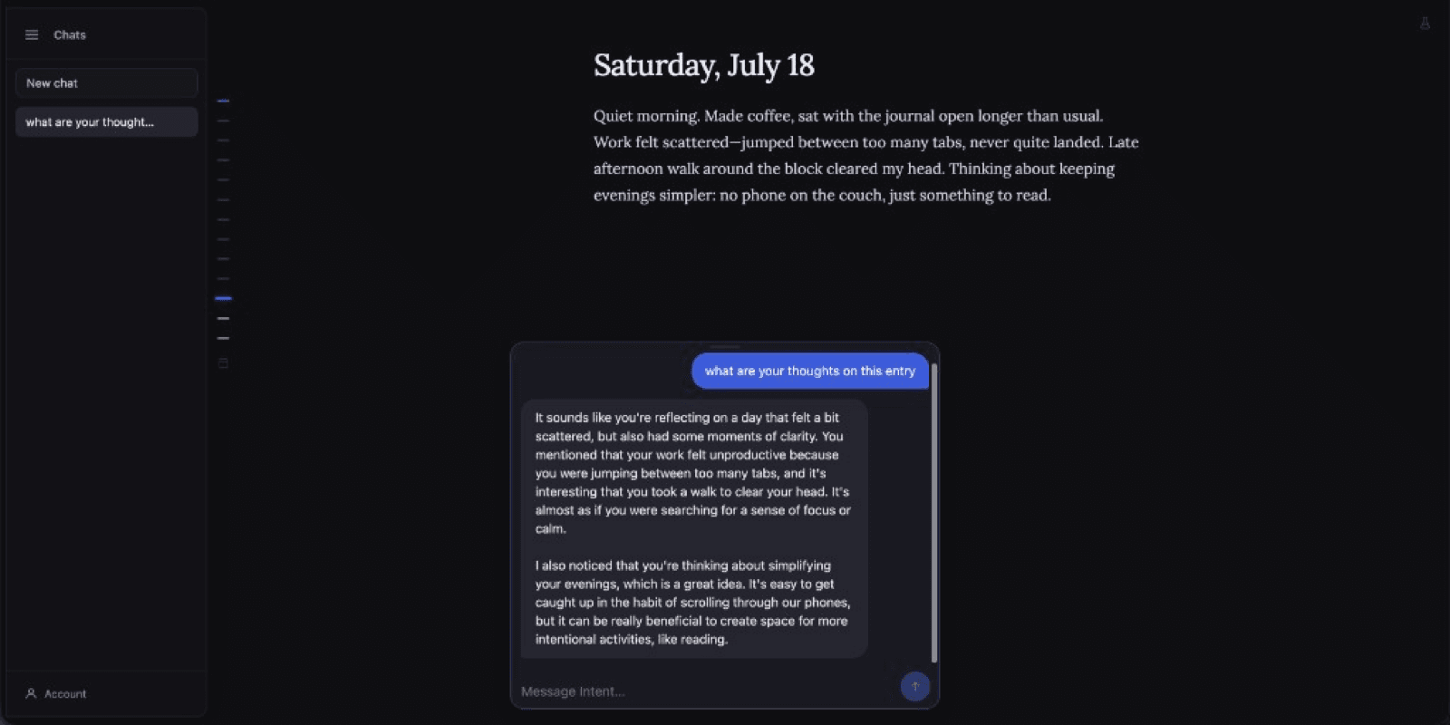 Intent preview