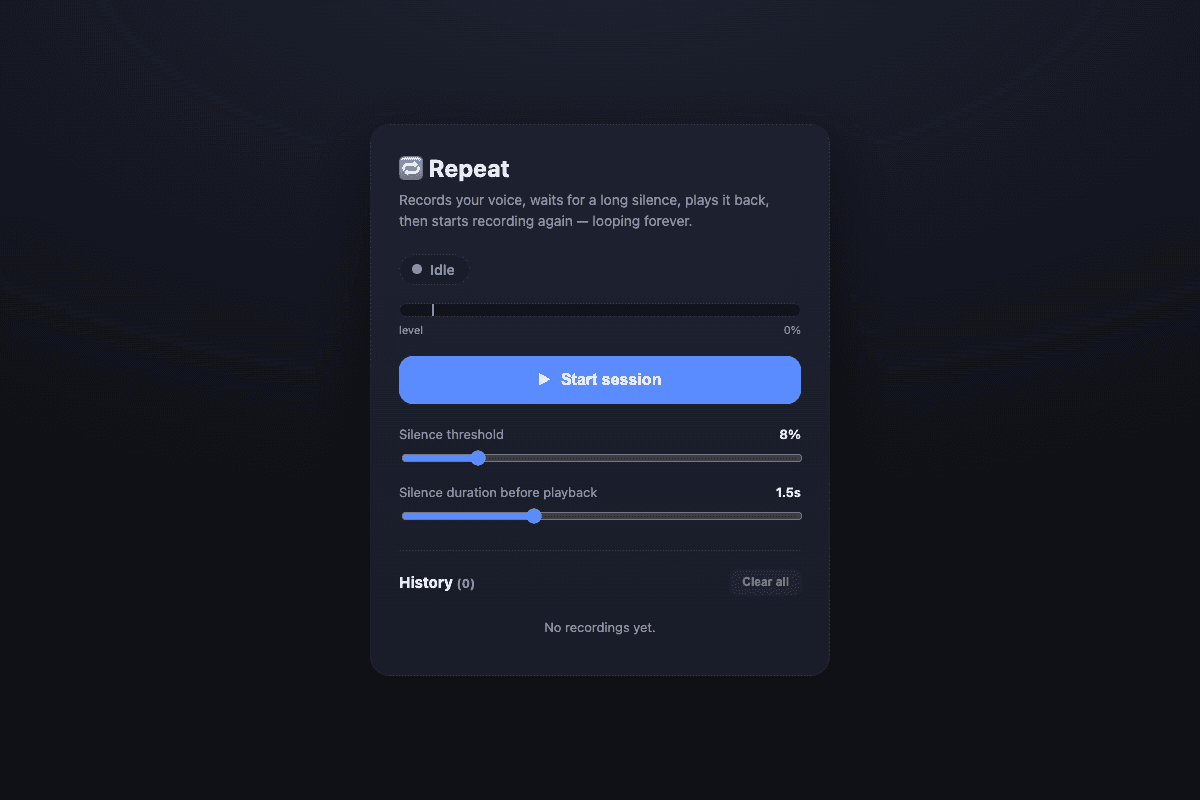 Repeat preview